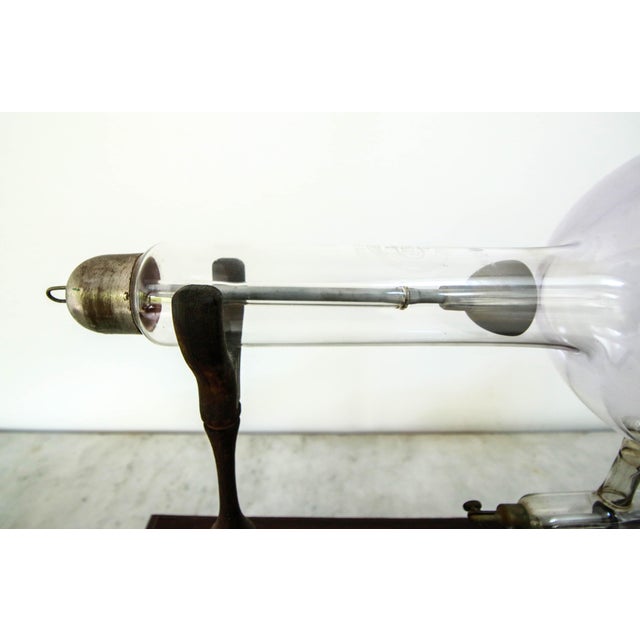 Antique Crookes Tube in Wenge Wood, 1890s For Sale - Image 4 of 12