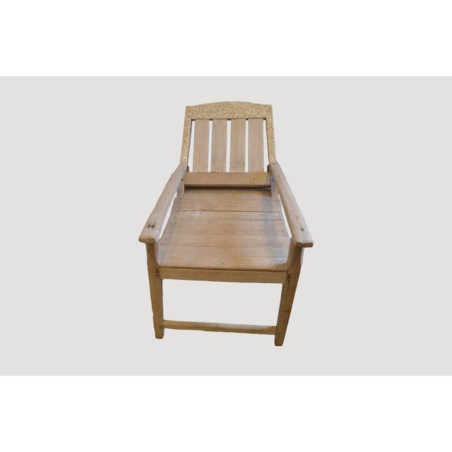 Andrianna Shamaris Shell Inlay Teak Wood Colonial Chair For Sale - Image 4 of 5