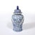 Early 20th Century Chinese Hand Painted Blue and White Fudog and Flower Temple Jar For Sale - Image 5 of 18