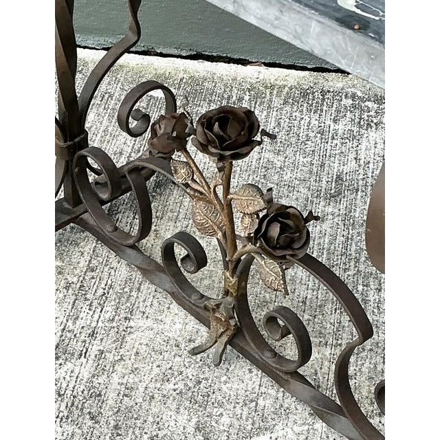 Charcoal Vintage Addison Mizner Stone Top Table For Sale - Image 8 of 12