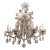 19th Century Italian Beaded Crystal and Porcelain Flower Chandelier For Sale
