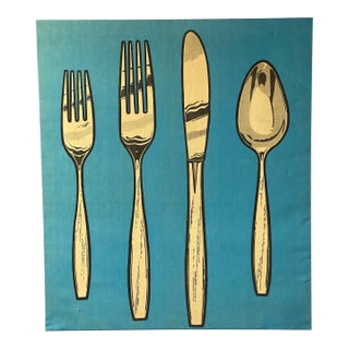 Pop Art Culinary Place Setting Screen Print For Sale