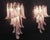Glass Vintage Italian Murano Wall Lights with Pink and Lattimo Glass Petals, 1990, Set of 2 For Sale - Image 7 of 15