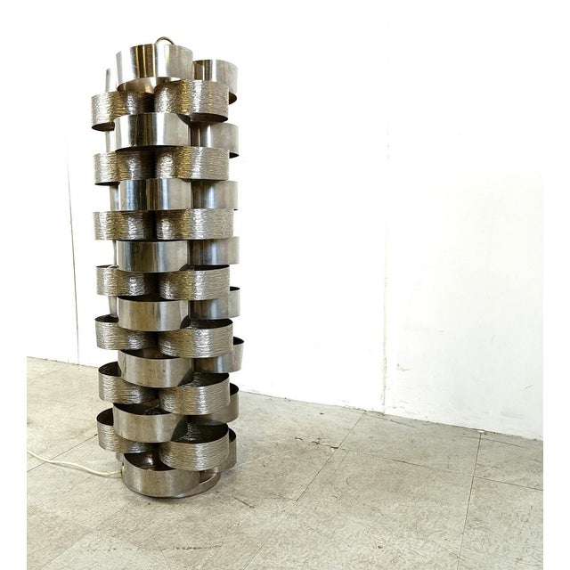 Gaetano Sciolari Vintage Floor Lamp attributed to Gaetano Sciolari, 1970s For Sale - Image 4 of 12