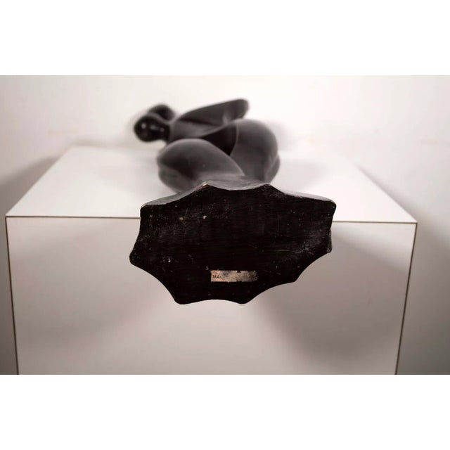 Wood Postmodern Dancing Couple Ironwood Solid Wood Carved Sculpture For Sale - Image 7 of 8