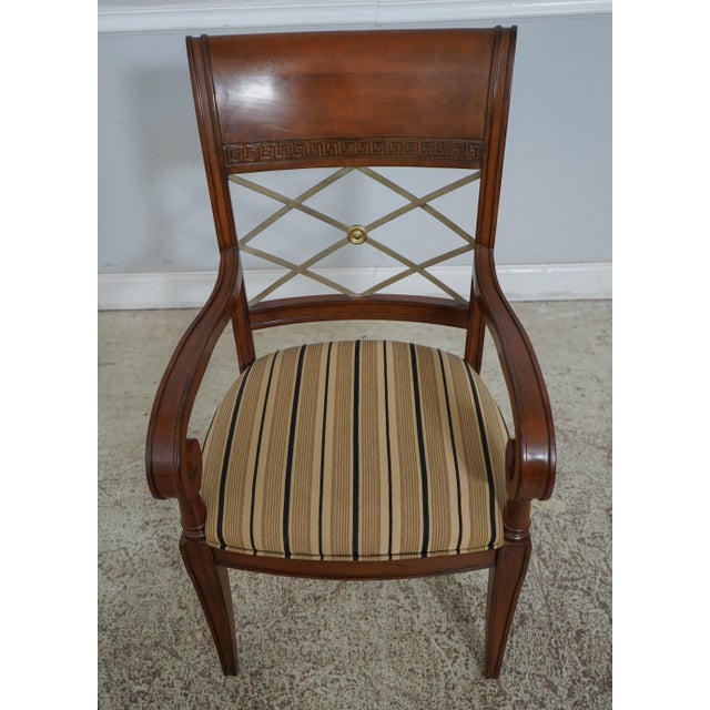 Age: Approx: 20 Years Old Details: Light Factory Distressing Quality Construction Greek Key Carved Design on Backs Regency...