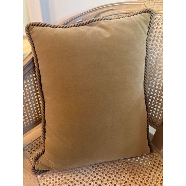 Brown Vintage Embroidered Floral Bouquet Pillow For Sale - Image 8 of 9