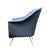 Vintage Light Blue Velvet Chair by Isa Bergamo, 1950s For Sale - Image 3 of 6