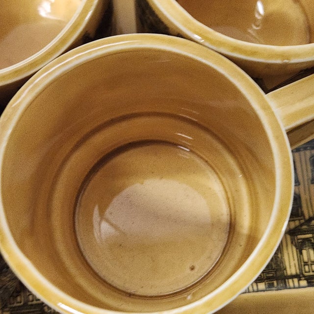 Mid Century Regency Row Snack Sets Service for Four - Snack Trays & Mugs –8 Pieces For Sale - Image 9 of 18