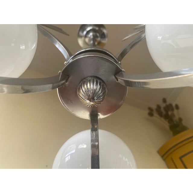 French Art Deco Pendant Lamp with Sparrows, 1930s For Sale - Image 13 of 16