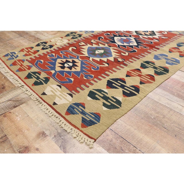 Vintage Persian Shiraz Kilim Rug, 03'10 X 05'04 For Sale In Dallas - Image 6 of 9