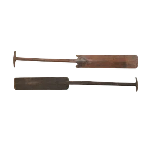 Mid-20th Century Boat Steering Paddles From Kerala, South India - a Pair