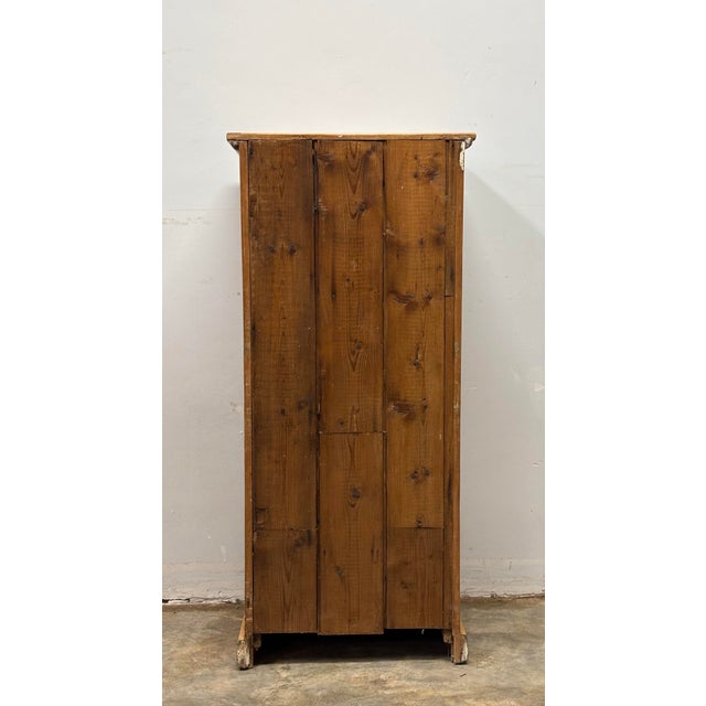 Brown 19th Century English Pine Cabinet Cupboard For Sale - Image 8 of 8