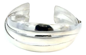 Tiffany & Co Triple Bangle Bracelet Size M 7.5" Sterling Silver Estate