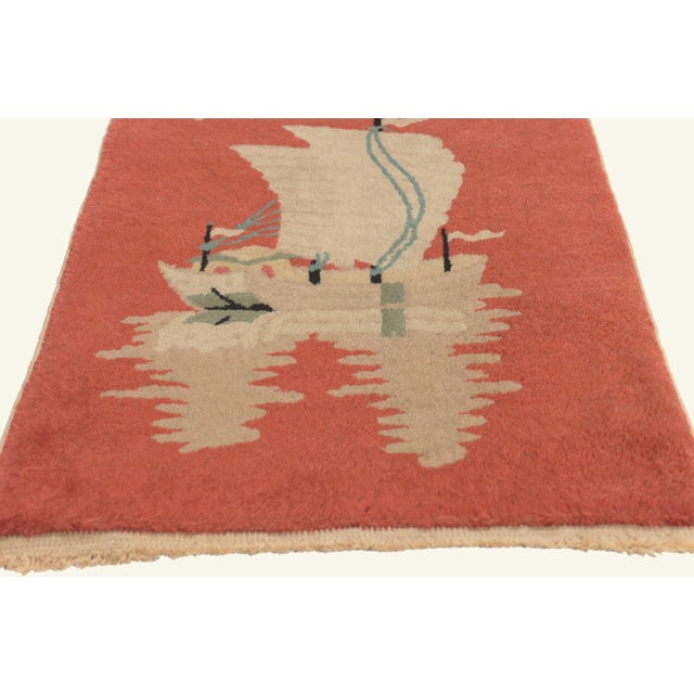 Antique Chinese Art Deco Rug, 01'07 X 02'11 For Sale - Image 4 of 10
