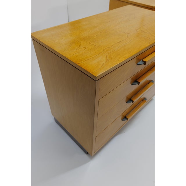 Eliel Saarinen Rare Pair of Eliel & Pipsan Saarinen Chests for Johnson Furniture, 1940s For Sale - Image 4 of 16