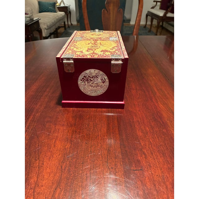 Shell Late 20th Century Beautiful Mother of Pearl Laquer Jewel Box For Sale - Image 7 of 7