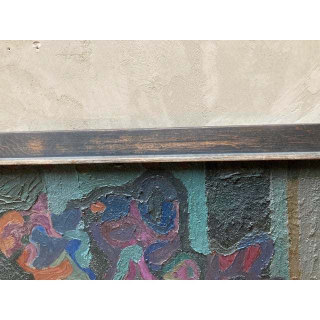 Green Mid-Century Floral Still Life Attributed to Peter Busa For Sale - Image 8 of 12