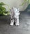 1960s Archimede Seguso "Bianco Nero" Murano Glass Large Elephant Sculpture, Vintage 1960s MCM (Attributed) For Sale - Image 5 of 12