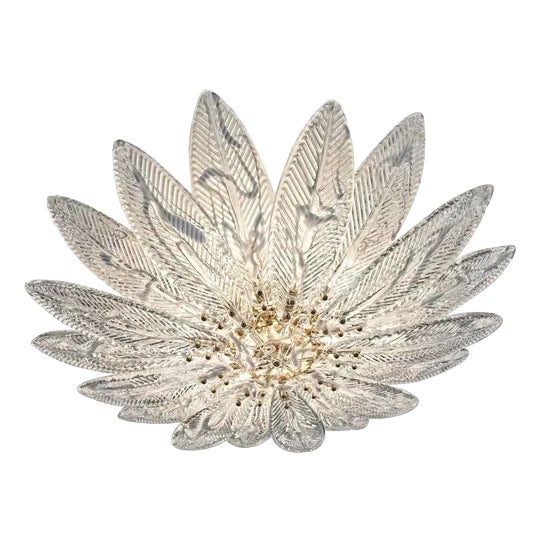 Great 18 Palmette Shallow Flush Ceiling Mount For Sale