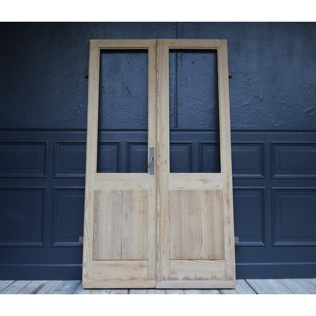 Antique Double Door in Pine, 1890s For Sale - Image 3 of 18