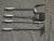 Metal Fp2 Vintage French Country Black & Silver Fireplace Tools 4 Tools For Sale - Image 7 of 13
