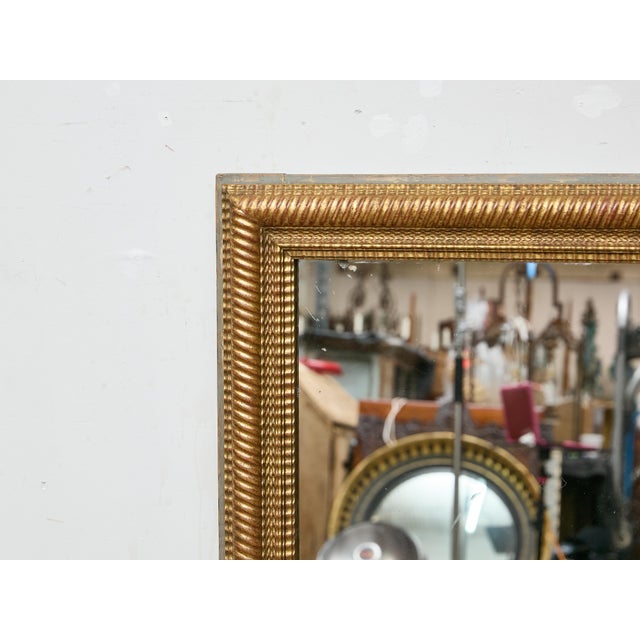 Wood French Carved Giltwood Mirror with Light Painted Wood Surround, circa 1920 For Sale - Image 7 of 12