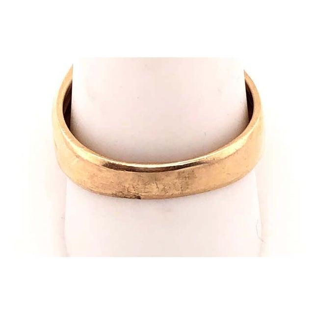 Yellow 14 Karat Yellow Gold Freeform Ring With Four Diamonds 0.60 TDW, Size 10.5 For Sale - Image 8 of 12