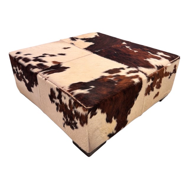 Cowhide Ponyhair Ottoman from Natuzzi, Italy, 1970 For Sale