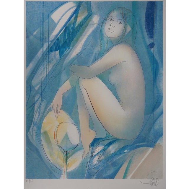 Jean-Baptiste Valadie, Nude with Hat, Original Lithograph For Sale - Image 8 of 8