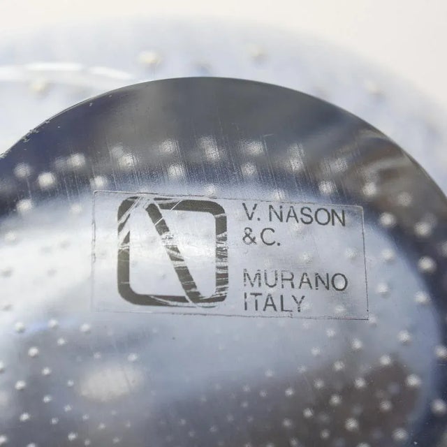 Turquoise Cuffed Murano Glass Vase from Nasonmoretti, Italy For Sale - Image 12 of 13