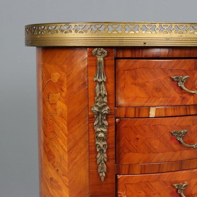 Napoleon III Oval Nightstands, Set of 2 For Sale - Image 3 of 11