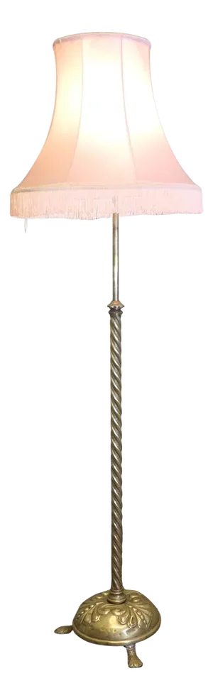 Arts and Crafts Telescopic Brass Floor Lamp, 1900s