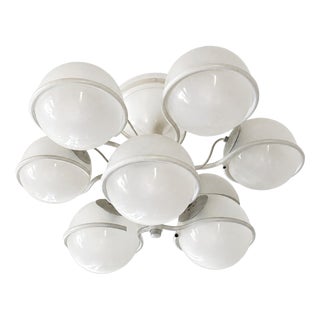White Chandelier Mod. 2042-9 by Gino Sarfatti for Arteluce, Italy, 1960s For Sale
