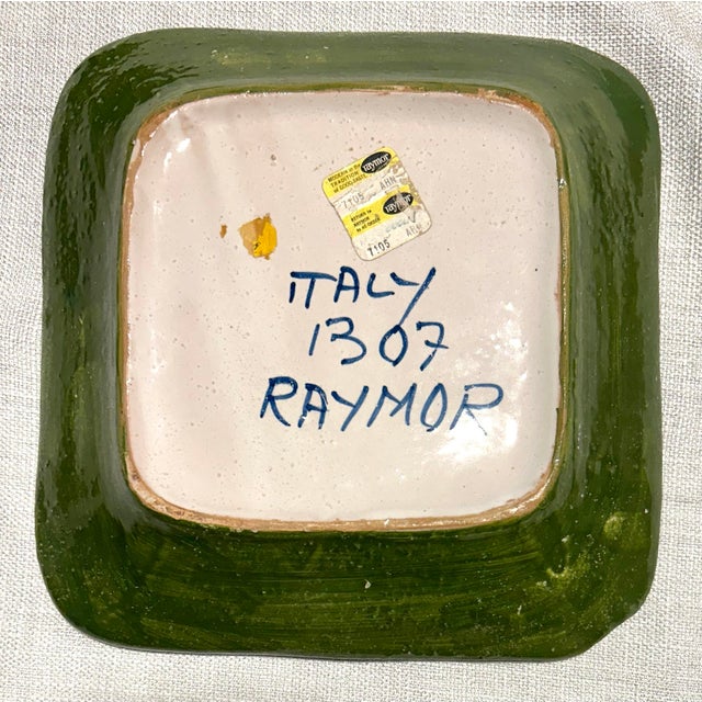 20thC MCM Italian Bitossi by Aldo Londi for Raymor Ashtray and Catchall Trinket Dish - A Pair For Sale - Image 11 of 11