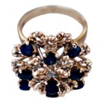 Gold Shower Shaped Ring For Sale