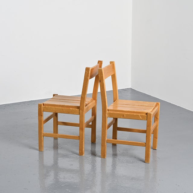 Dining Chairs attributed to Maison Regain for Les Arcs, 1970s, Set of 2 For Sale - Image 6 of 12