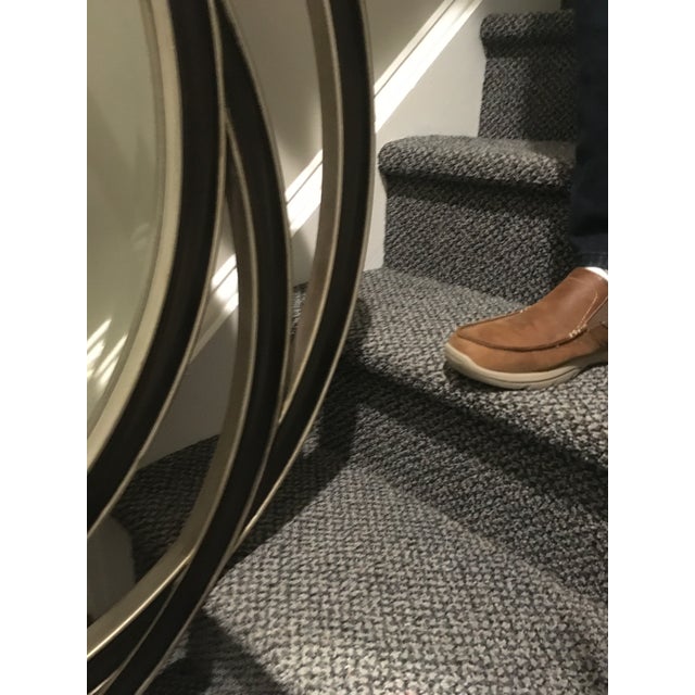 Classic Black/Gold Leaf Openwork Framed 48” Round Wall Mirror For Sale In Philadelphia - Image 6 of 9