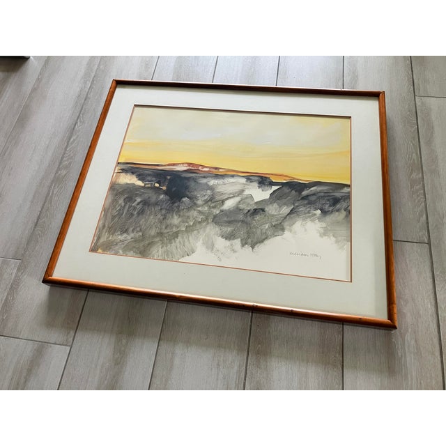 Abstract William Hoey Original Mixed Media on Paper, Signed and Framed, Mid 20th Century For Sale - Image 3 of 10