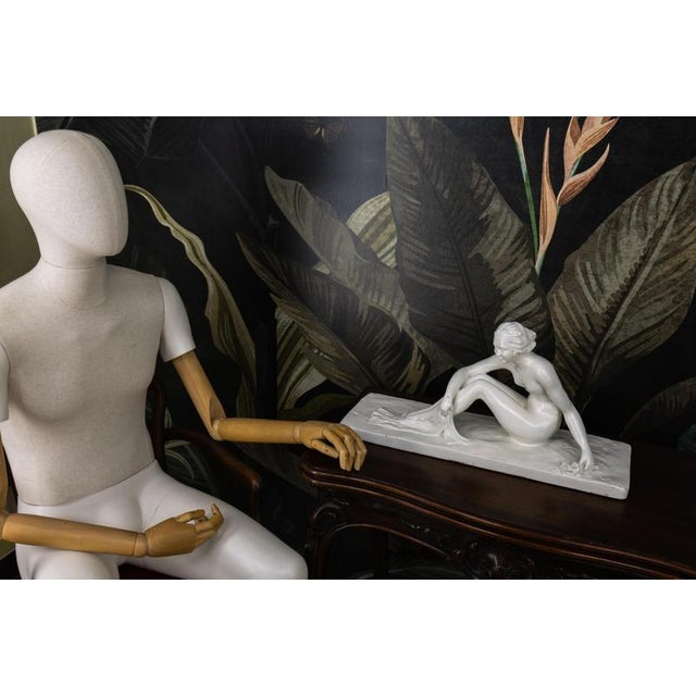 White Mid-Century White Ceramic Figurative Sculpture, ca. 1950s For Sale - Image 8 of 18