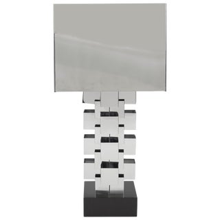 Curtis Jere Chrome Geometric Skyscraper Lamp For Sale