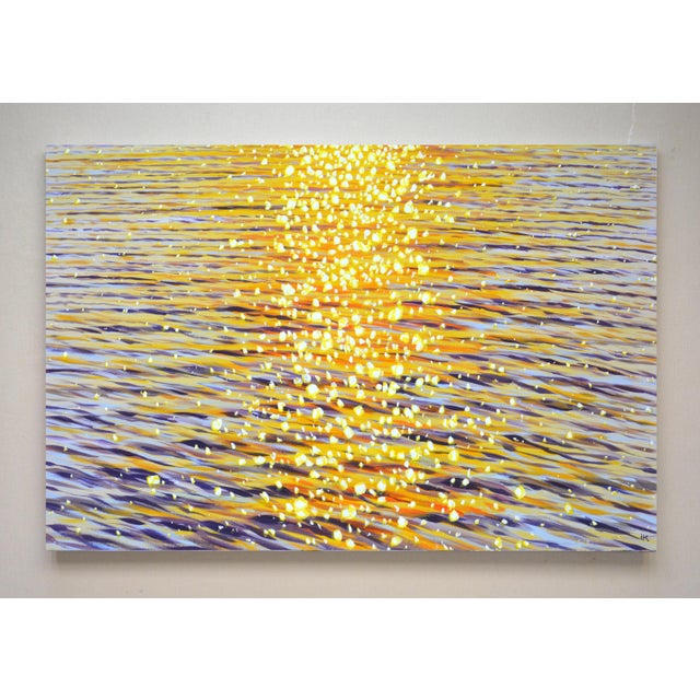 In this painting, I aimed to capture the mesmerizing dance of light on water at sunset. Using vibrant acrylics, I layered...