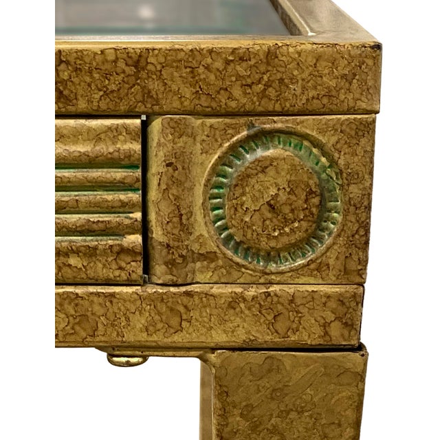 Mid 20th Century Pair of Neoclassical Style Metal Indoor/Outdoor Side Tables For Sale In Phoenix - Image 6 of 9