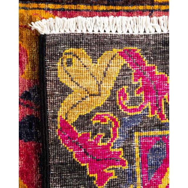 2000 - 2009 Arts & Crafts, One-of-a-Kind Hand-Knotted Runner Rug - Multi, 2' 7" x 10' 2" For Sale - Image 5 of 8