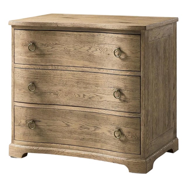 Rustic Modern Three-Drawer Bedside Chest For Sale