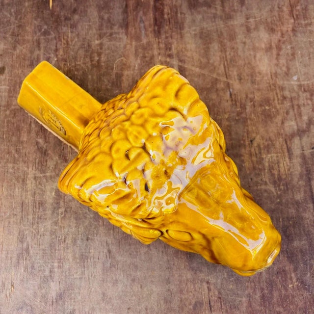 Ceramic Mid Century French Ceramic Ram's Head Bust by Terres De Provence For Sale - Image 7 of 12