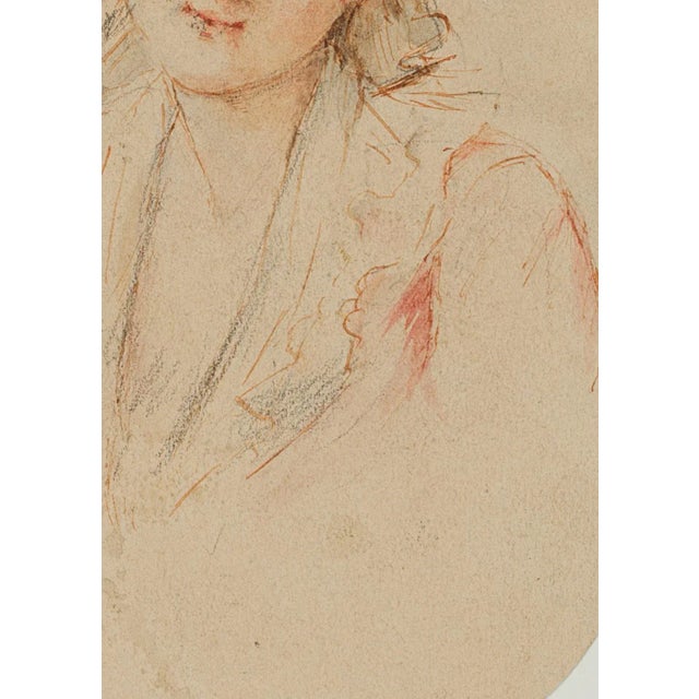 Portrait of a Lady with a Bonnet, 1820, Graphite on Paper For Sale - Image 4 of 5