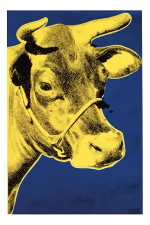 Andy Warhol, Cow (Blue & Yellow), Digital Print