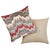 Contemporary Schumacher Bezique Flamestitch Red & Peacock Pillow For Sale - Image 3 of 6