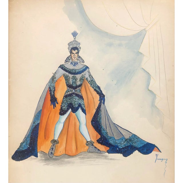 1960s Larry Youngblood King Mardi Gras Costume Painting For Sale - Image 4 of 4